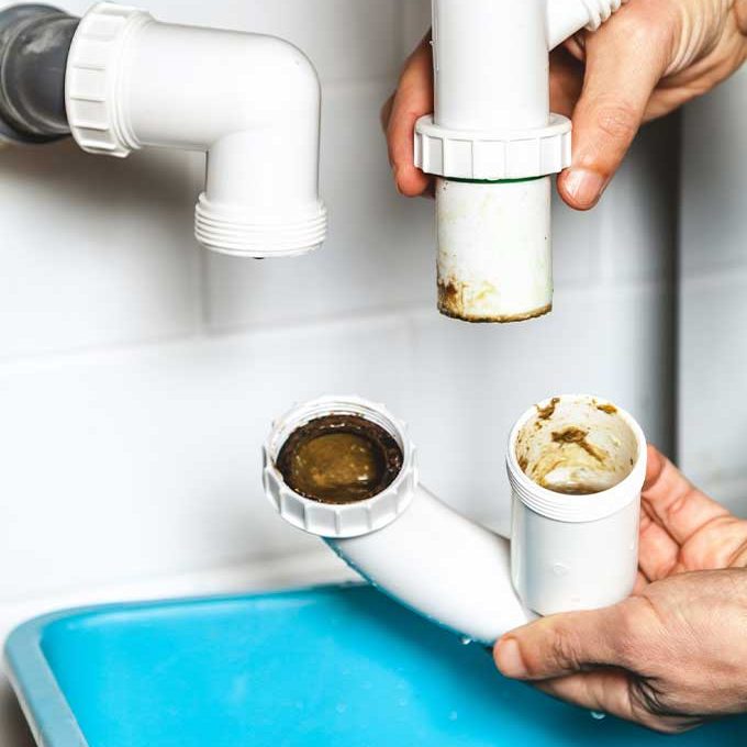 Clogged Drain Pipe