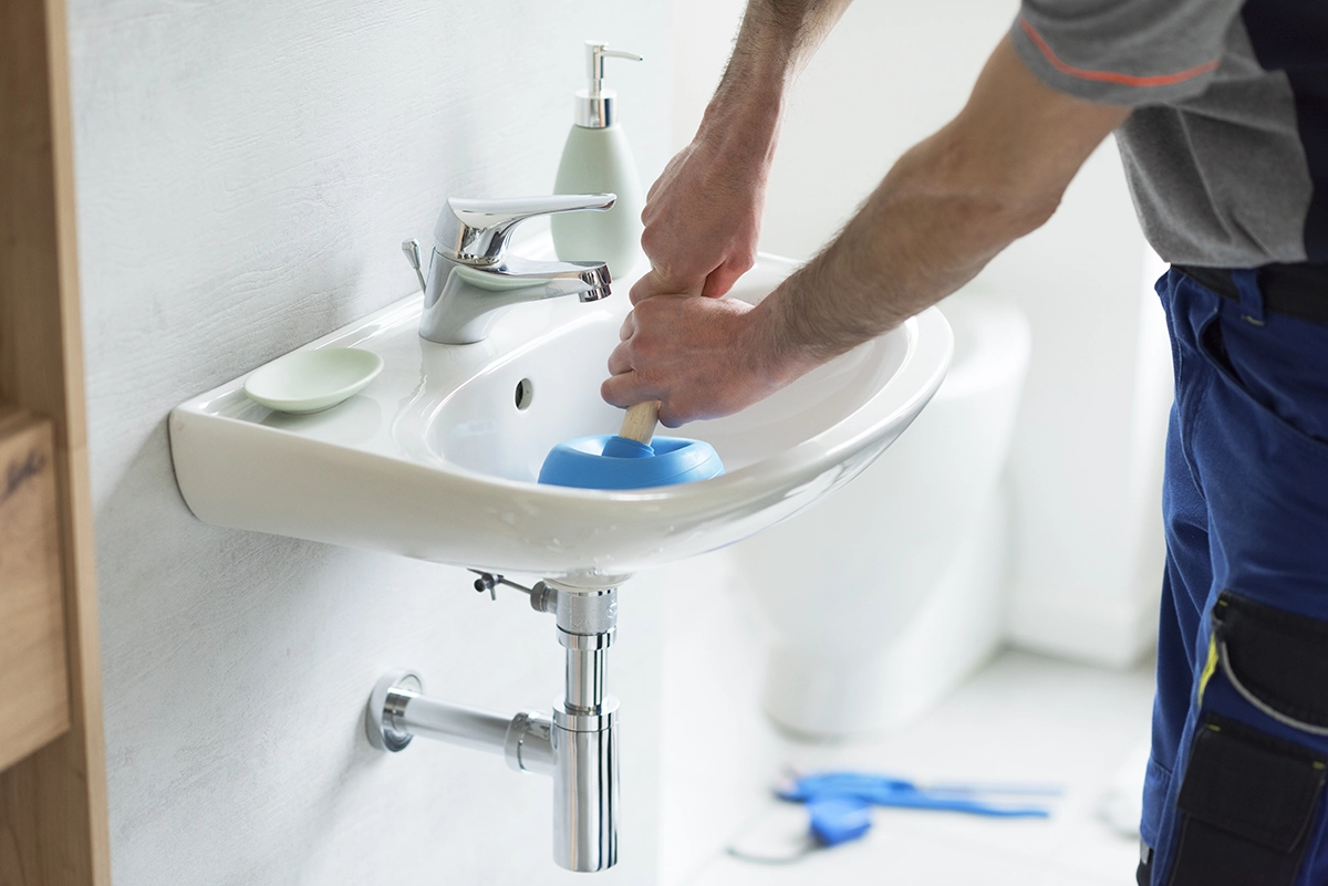 bathroom sink clogged