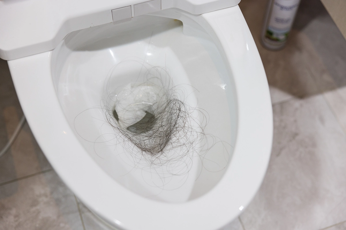 can you flush hair down the toilet