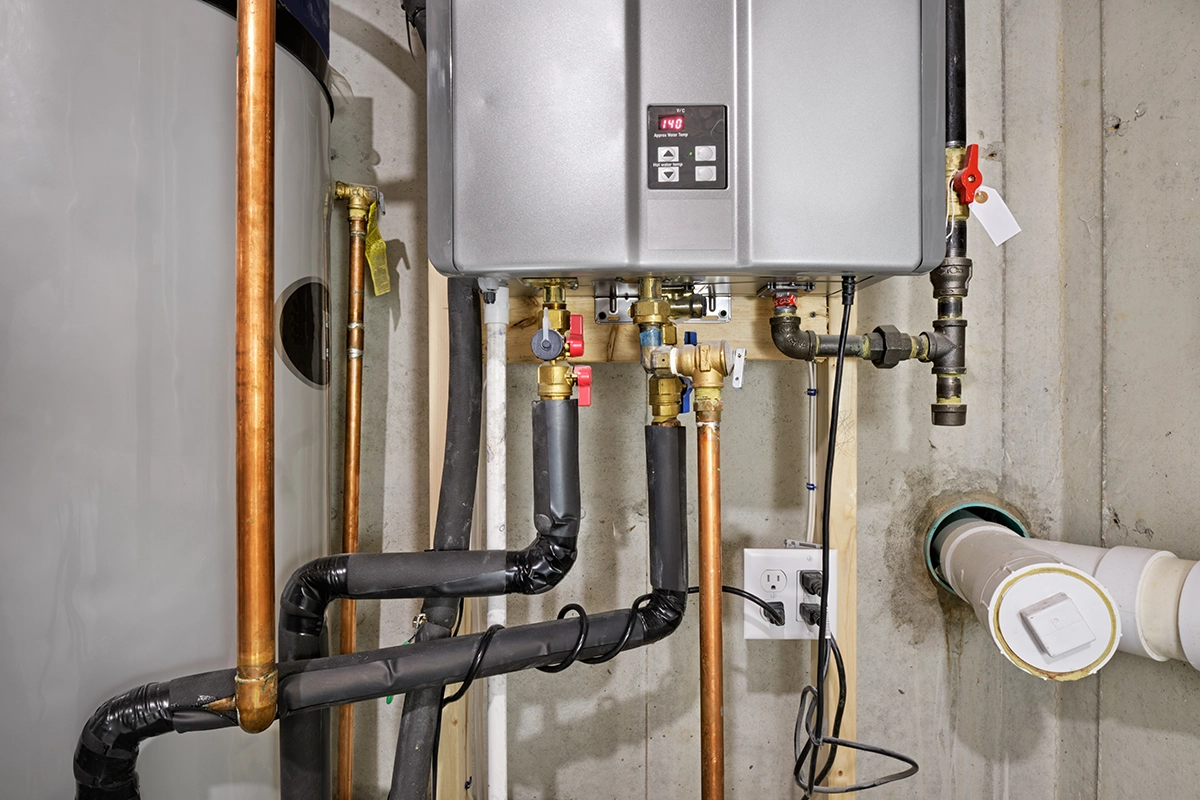 flush tankless water heater